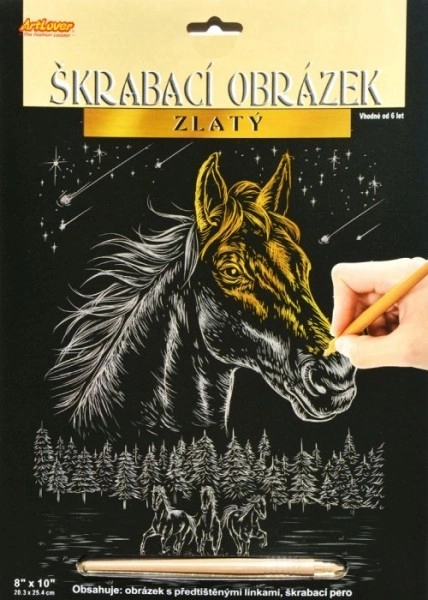 Skrabebillede Gepard (gylden)