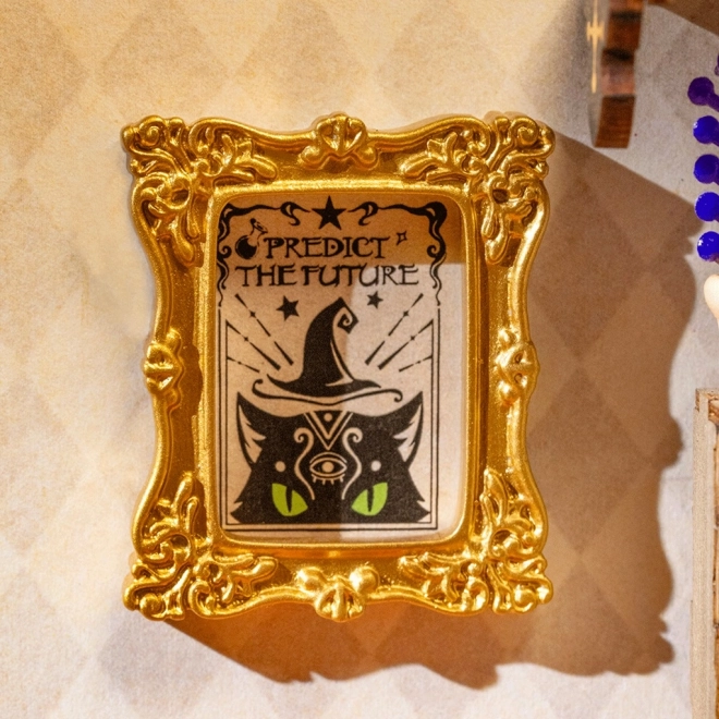 Miniaturemodel af troldmandens værksted