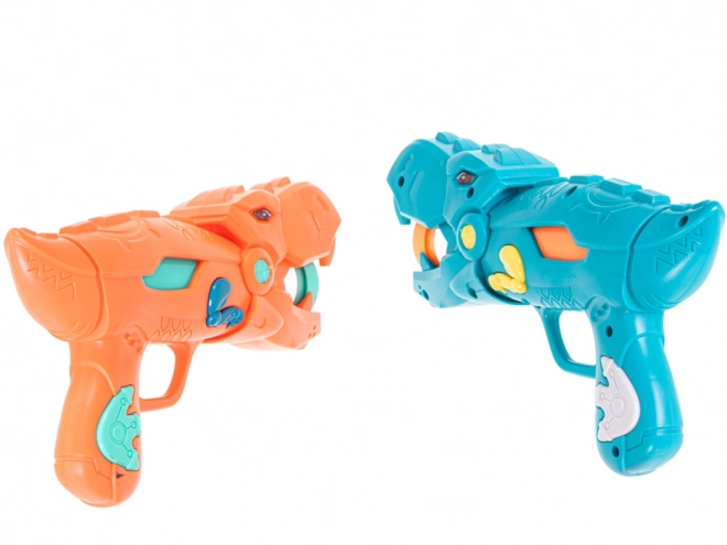 Interaktivt skydespil på Dinosaur med pistoler og kugler