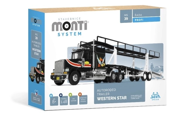 Byggesæt Monti System Autorodeo Trailer Western Star