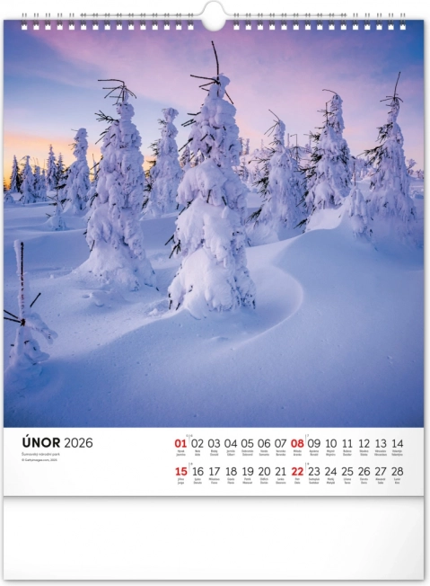 Vægkalender Šumava 2026