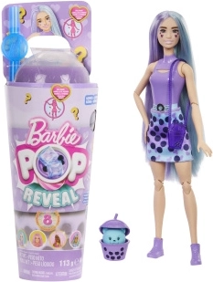 Barbie Pop Reveal Bubble Tea dukke – taro-mælk