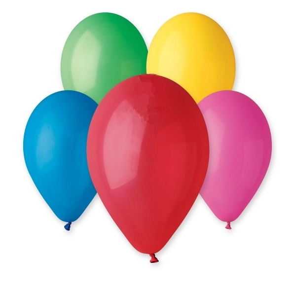 Oppustelige balloner farvet mix - 10 stykker