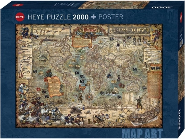 Puslespil 2000 brikker – piraternes verden
