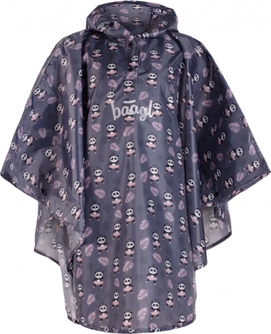 børne regnslag-poncho panda baagl xs (90–110 cm)