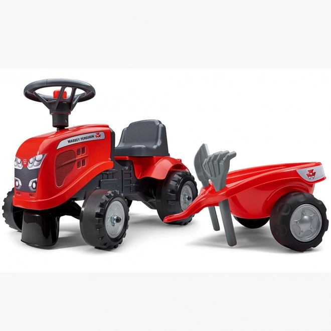 Skubbetraktor Massey Ferguson rød med rat og va