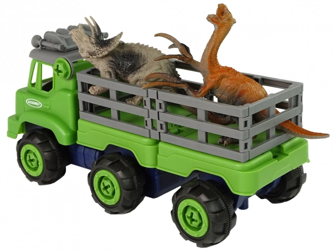 Transportlastbil med dinosaurer