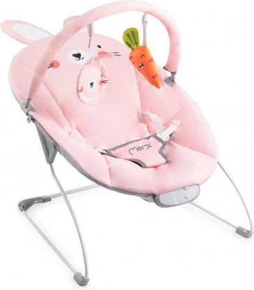 Vibrerende liggestol med melodier MoMi Glossy – lyserød kanin