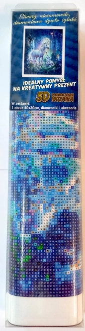 NORIMPEX Diamantmaleri Enhjørninger i den magiske skov 30x40cm
