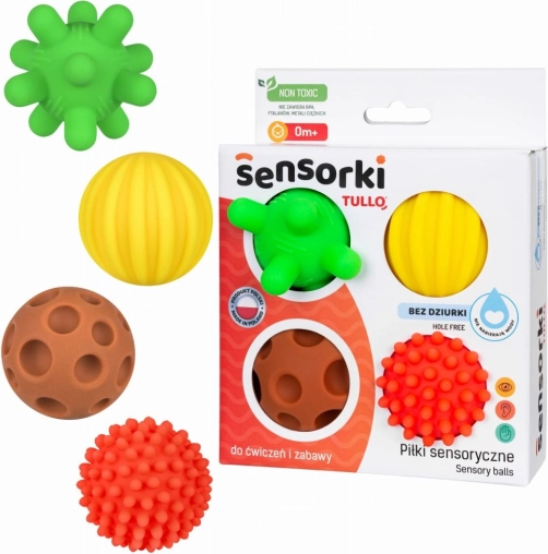 Sensoriske bolde Tullo - 4 bolde