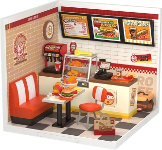 Miniature dukkehus Restaurant Mnam Mnam Burger