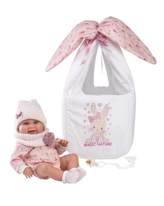 Llorens 73902 NYFØDT PIGE - realistisk babydukke med helt vinylkrop - 40 cm