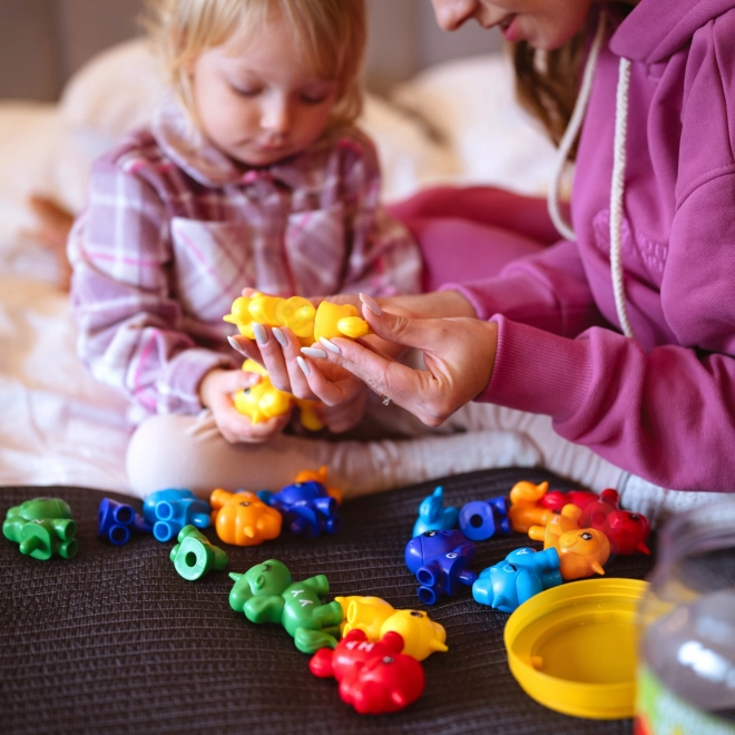 Montessori sæt til læring af tal og farver Enhjørninger