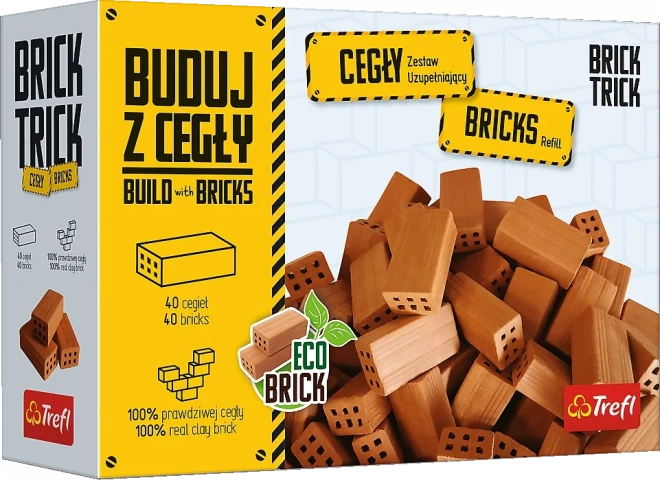 Trefl Brick Trick tilbehørspakke med lange mursten – 40 stk.
