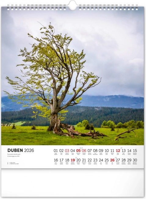Vægkalender Šumava 2026