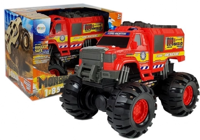 Monster Auto Brandbil Store Hjul 1:8 40 cm x 30 cm x 35 cm