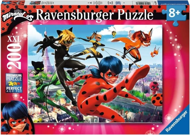 Ravensburger puslespil Miraculum Ladybug og Sorte Kat 200 brikker