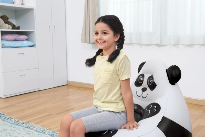 Oppustelig panda lænestol