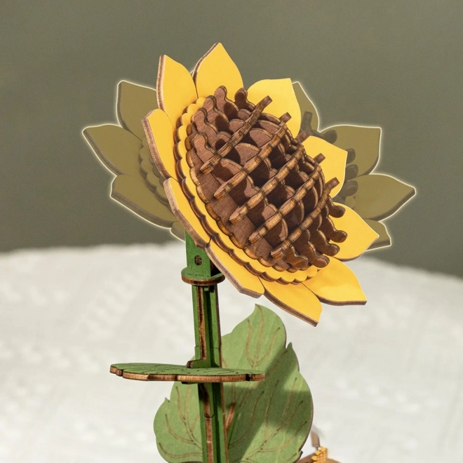 Træ 3D puslespil blomsterbuket Rowood