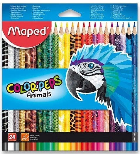 MAPED Farveblyanter trekantet Color'Peps Animals 24stk