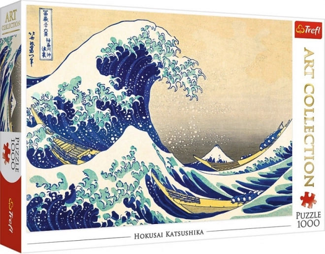 Puslespil 1000 brikker Art Collection Den store bølge ved Kanagawa