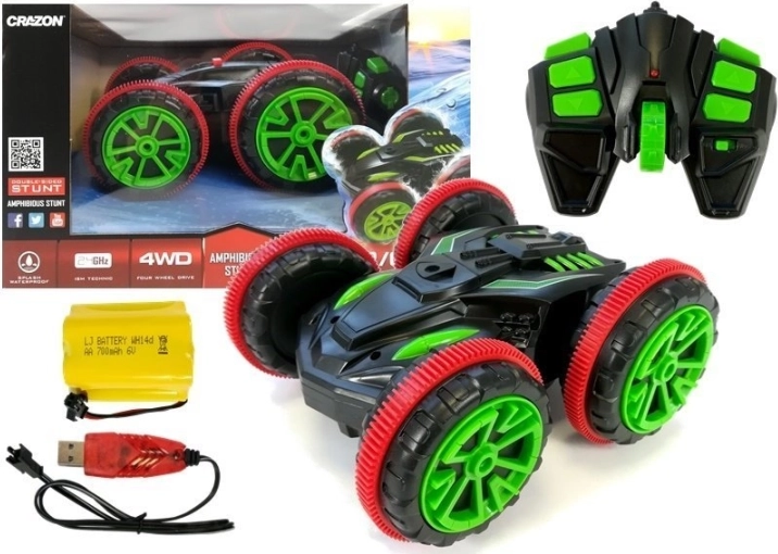 akrobatisk rc-bil 4x4 med 180° rotation og 2,4 ghz frekvens