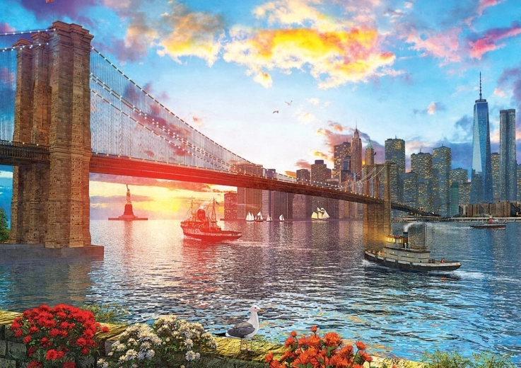 Puslespil ART PUZZLE solnedgang i New York 1000 brikker