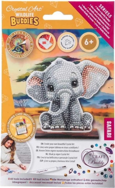 Diamantmaleri Safari: Elefant
