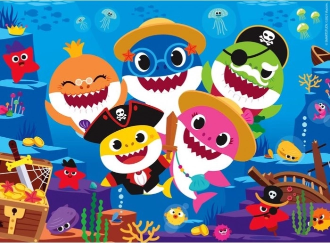 CLEMENTONI Puslespil med vandmaling Water Magic: Baby Shark 15 brikker