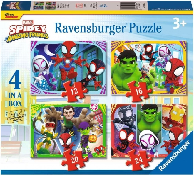 Puzzle RAVENSBURGER Spidey og hans fantastiske venner 4i1