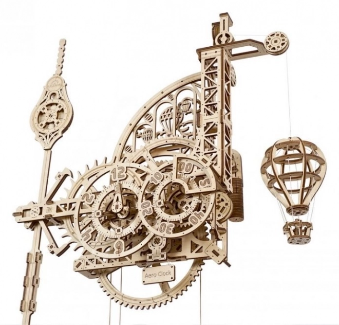Ugears 3D træ mekaniske puslespil Vægur Aero