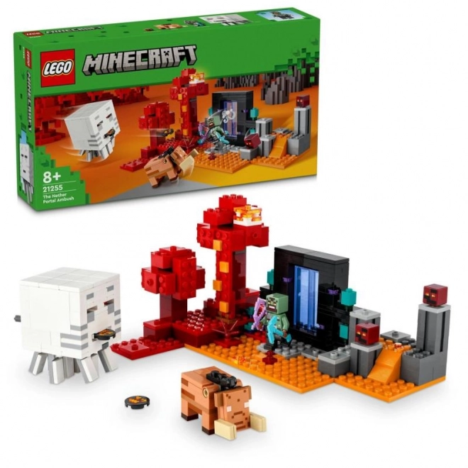 LEGO Minecraft Baghold ved portalen til Nether