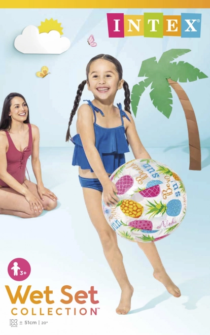 oppustelig strandbold 51 cm INTEX – forskellige motiver