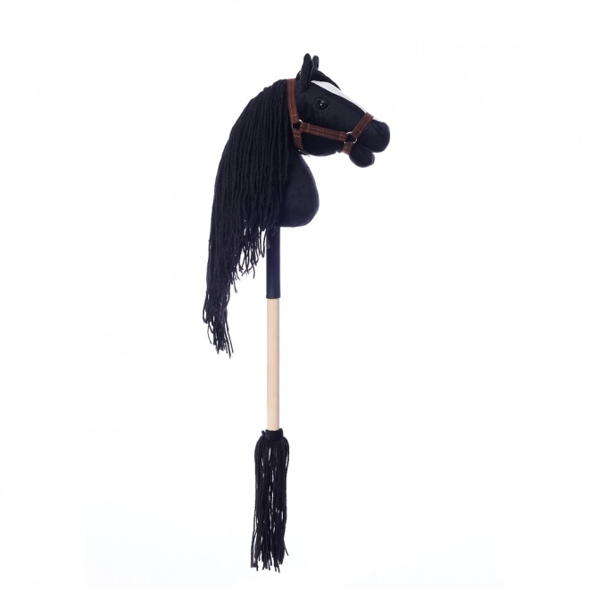 HOPPIHORSE hest på stang hobby horse størrelse A4 sort