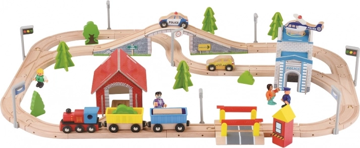træ togbane 80 dele 2Kids Toys