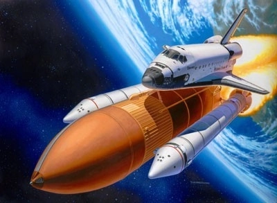 Plastikmodel Space Shuttle Discovery & Booster Rockets