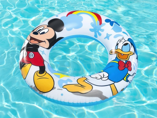 Oppustelig ring Disney med motiverne Mickey Mouse og Anders And 56 cm