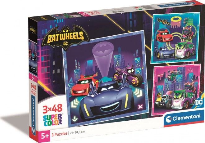 Puslespil 3×48 brikker Batwheels – sæt med tre motiver