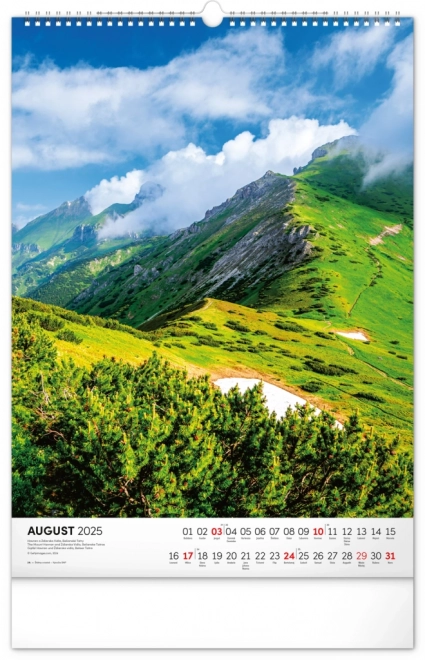 NOTIQUE Vægkalender Tatry 2025, 33 x 46 cm