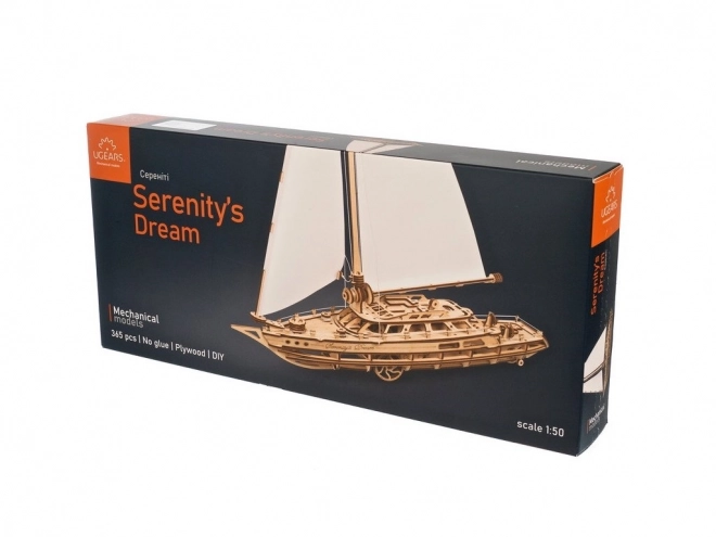 Ugears 3D Træ Mekanisk Puzzle Yacht The Ocean Beauty