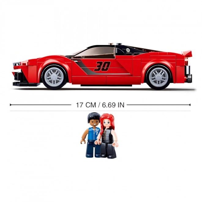 Sluban Modely M38-B0955 Rød italiensk sportsvogn