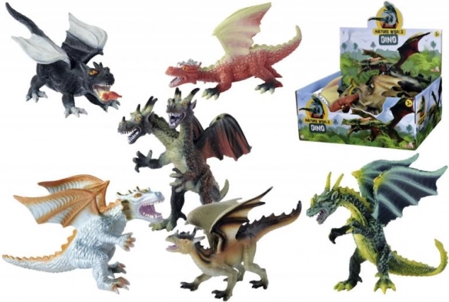 Realistiske dragefigurer 18-20 cm