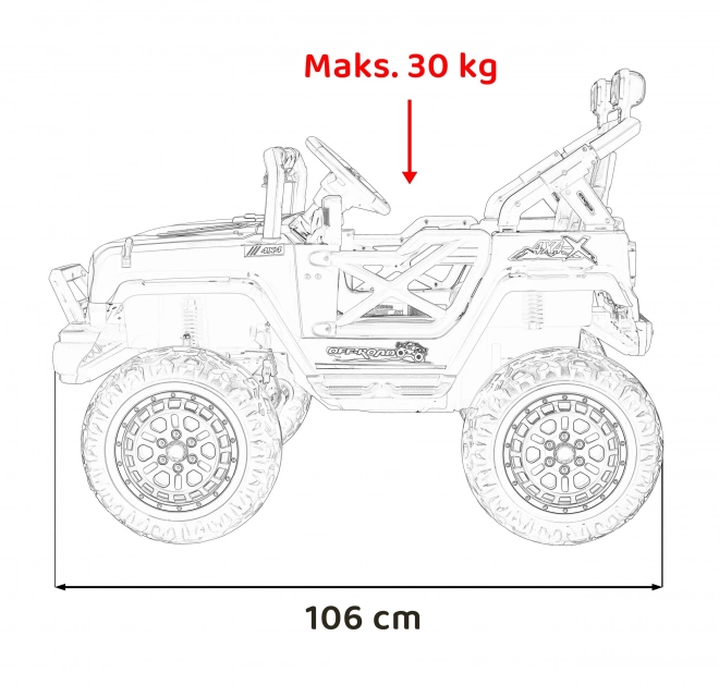 Børne elektrisk off-road bil sort