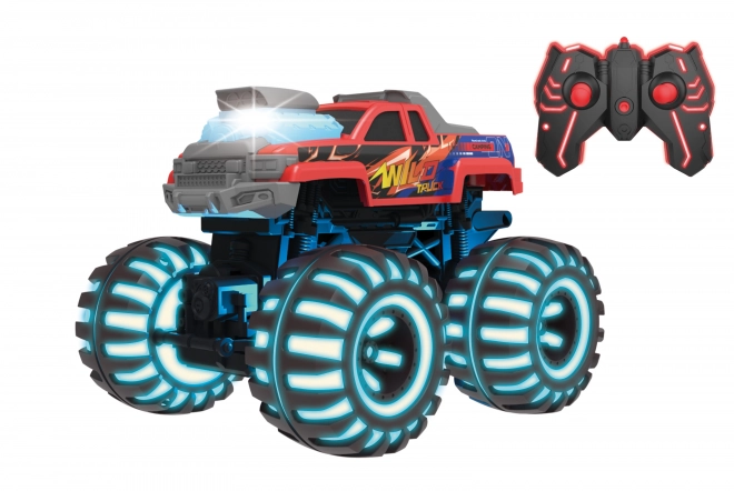 Auto Wild Truck RC med lysende hjul 26,5 cm