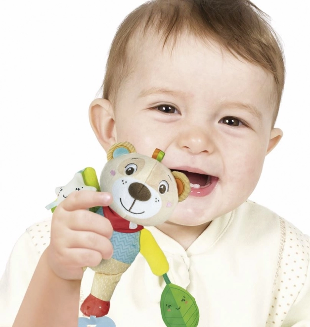 Plysbjørn med klips Clementoni Baby