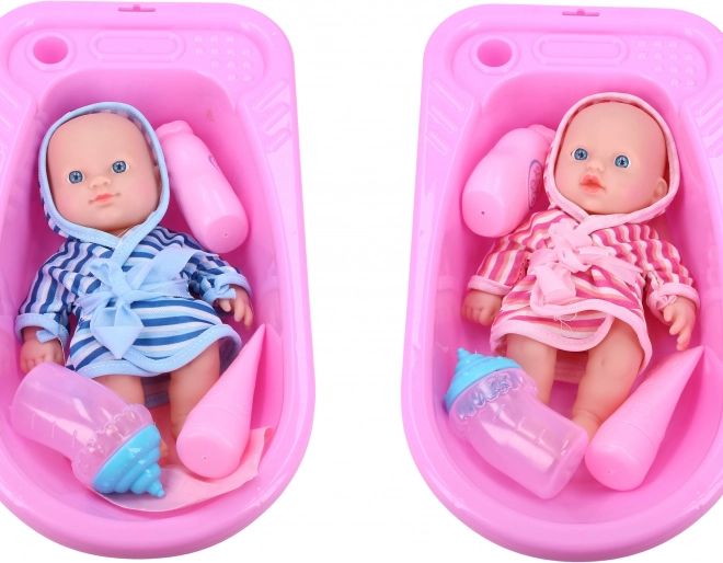 Dukke Baby med badekar