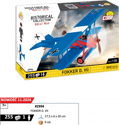 COBI byggesæt Fokker D.VII – historisk flymodel 1:32
