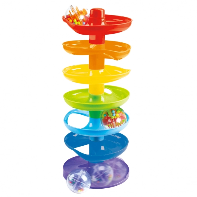 Regnbue spiral med bolde 37 cm
