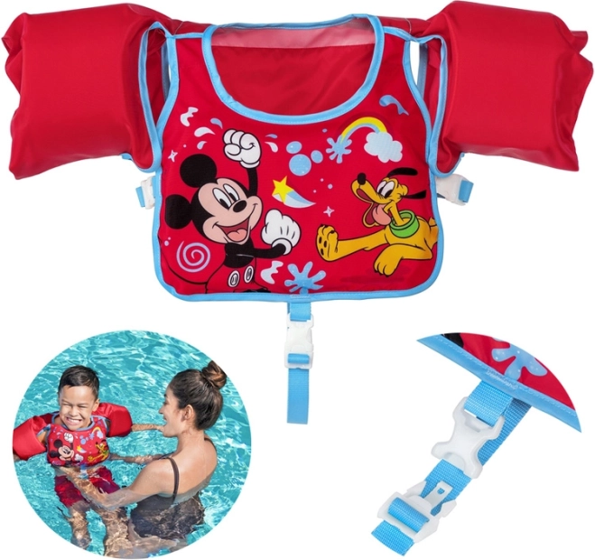 Børnesvømmevest med ærmer Bestway Mickey Mouse og Pluto 3–6 år