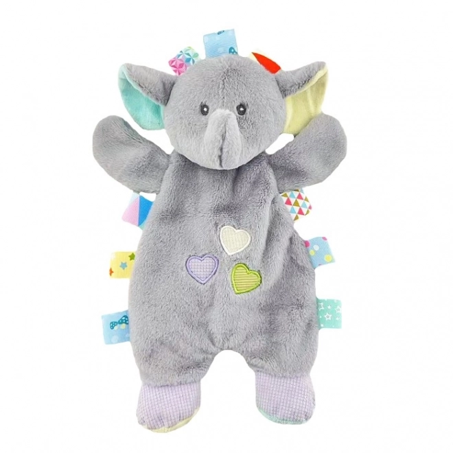 Plys elefant 25 cm med ærter